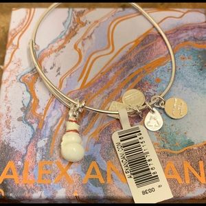 New ALEX AND ANI Snowman II Charm Bangle .NWT